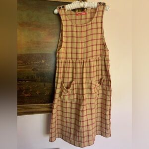 🥧Pyne & Smith XS pinafore in Emmeline check apron dress